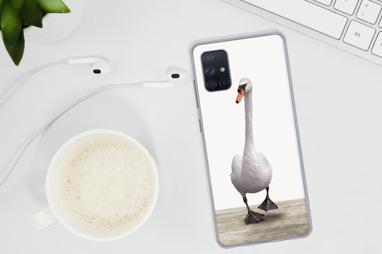 Coque Samsung Galaxy A51 - Enfants - Cygne - Garçons - Meiden - Enfant - Coque de téléphone en Siliconen