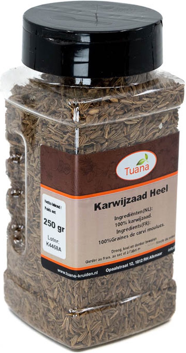 Goedkoopste Tuana Kruiden - Karwijzaad (heel) - Strooibus 150 Gram - Kruiden Zonder Zout - MP-K-0009