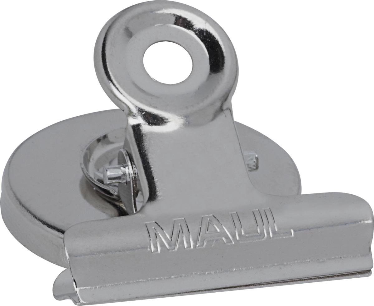 Papierklem maul bulldog magneet 40mm zilver 2st | 24 stuks