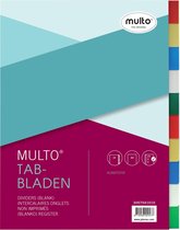Tabbladen Multo A4 23-gaats 10-delig PP assorti - 10 stuks