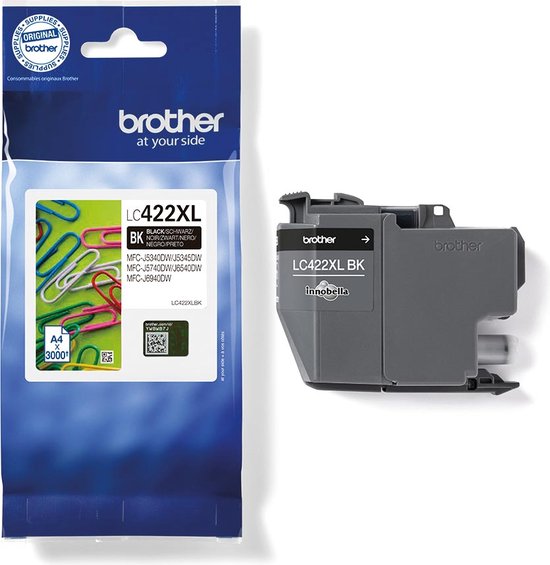 Brother Inktcartridge brother lc-422xlbk zwart - 1 stuk - 5 stuks