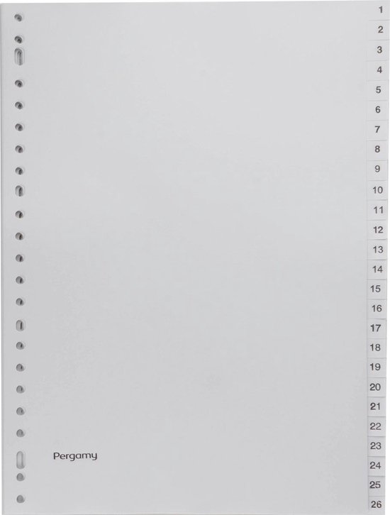 Kartonnen tabbladen A4 7 tabs 23 perforatiegaten