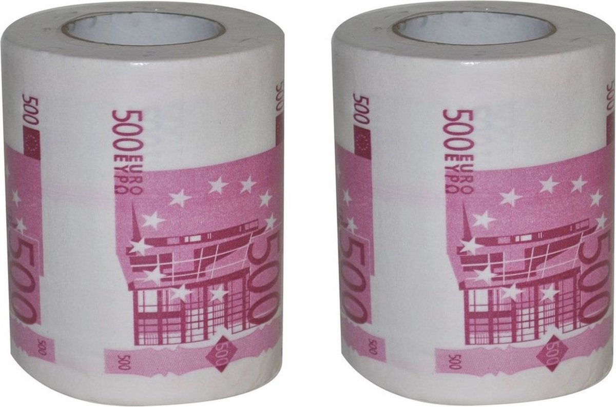 2x rouleaux de papier toilette 500 euros | bol.com