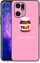 Telefoonhoesje OPPO Find X5 Pro Leuk Hoesje met Zwarte rand Nut Boyfriend