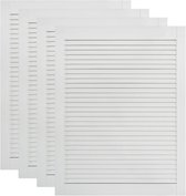 vidaXL Portes persiennes Blanc 4 pcs 69 x 49,4 cm Bois de pin massif