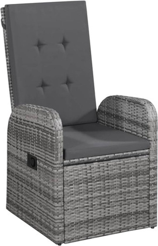 vidaXL Ensemble de jardin 3 pièces avec coussins Gris