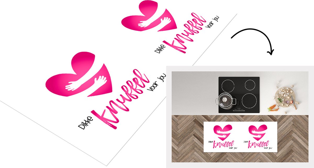 KitchenYeah Keukenloper - Loper keuken - Beterschap - Quote - Knuffels - 120x50 cm - Keukenloper vinyl Multicolor