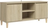vidaXL - Tv-meubel - met - houten - poten - 103,5x35x50 - cm - sonoma - eikenkleurig