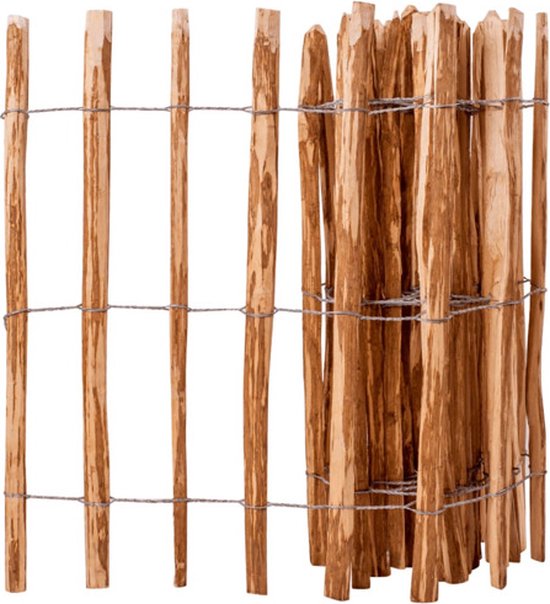 vidaXL - Hek - 90x500 - cm - hazelaarhout