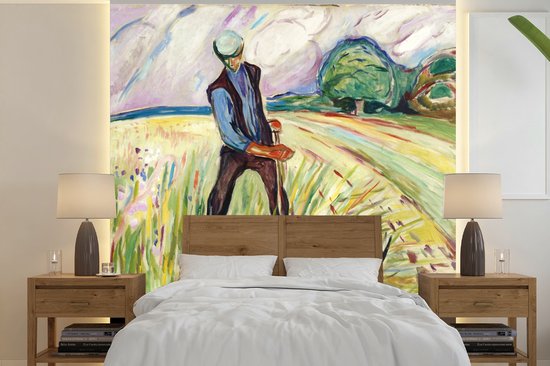 Papier peint Papier peint photo en vinyle - The Haymaker - Edvard Munch largeur 300 cm x hauteur 300 cm - Tirage photo sur papier peint (disponible en 7 tailles)