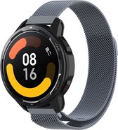 Strap-it Smartwatch bandje Milanese - geschikt voor Xiaomi Mi Watch / Watch S1 / Watch S1 Pro / Watch 2 Pro / S1 Active / Amazfit Pace / Amazfit Stratos 2 / 2s / 3 - grijs