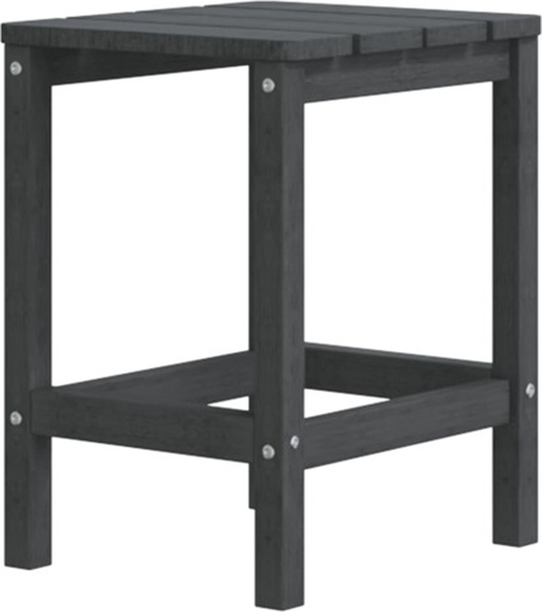 vidaXL Tuintafel Adirondack 38x38x46 cm HDPE antracietkleurig