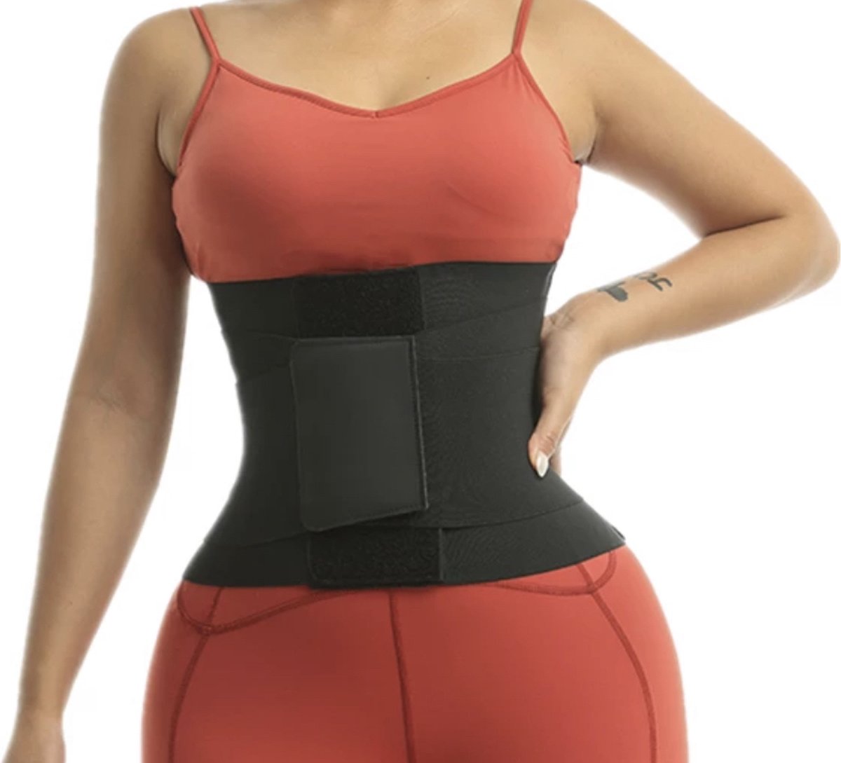 Goedkoopste Wow Peach - Waist Taille Trainer Shapewear - Corrigerend buik - Vet Verbranden - Sauna Effect - Afvallen - Zwart - Maat 2XL/3XL