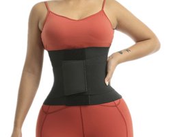 Wow Peach - Waist Taille Trainer Shapewear - Corrigerend buik - Vet Verbranden - Sauna Effect - Afvallen - Zwart - Maat: 2XL/3XL