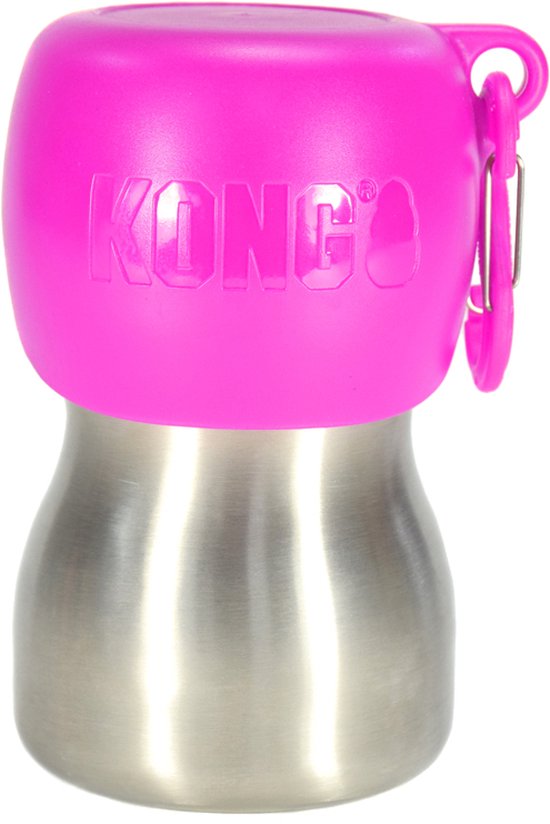 Kong h2o drinkfles rvs roze (280 ML)