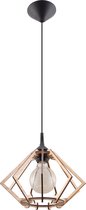 Trend24 Hanglamp Pompelmo - E27 - Natuurlijk Hout / Zwart