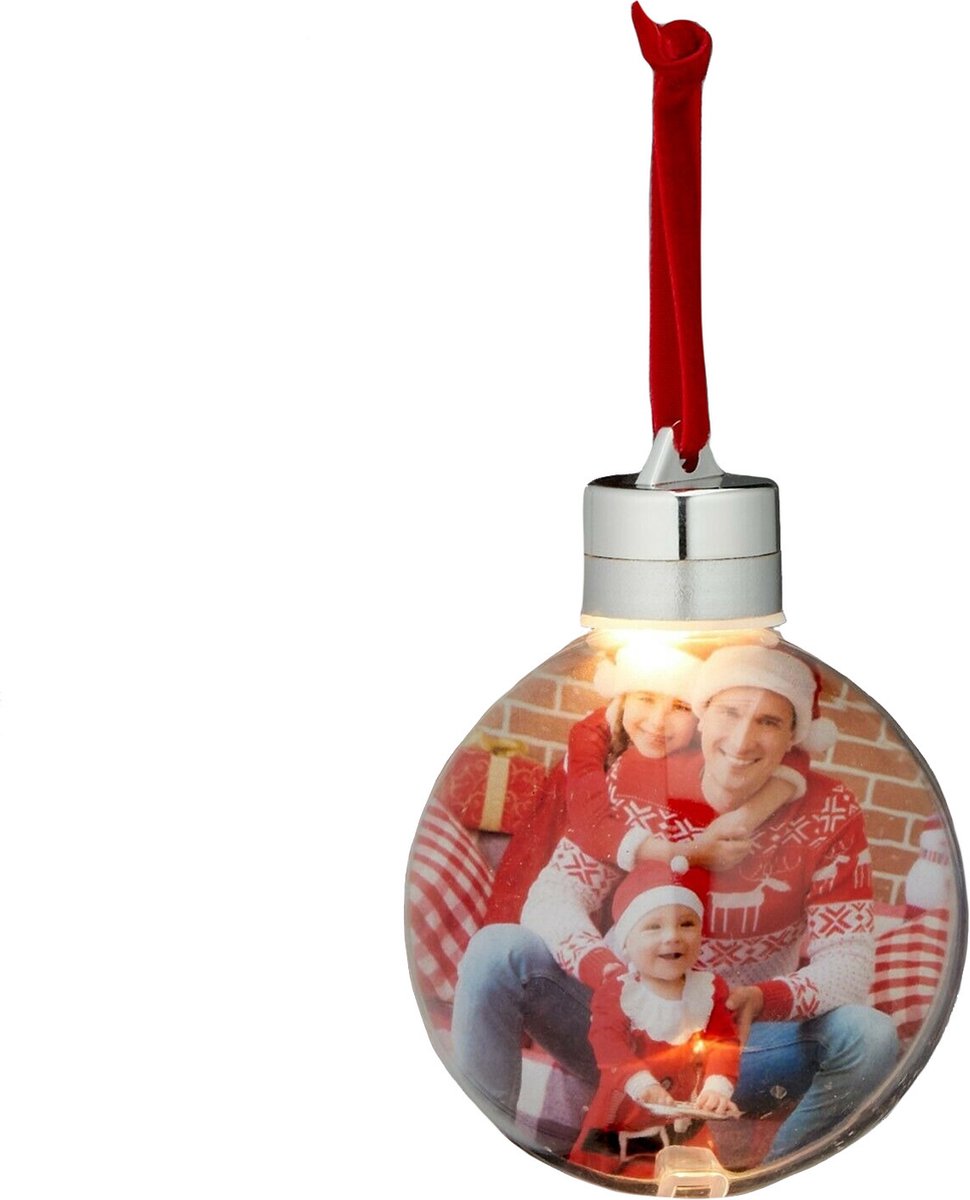 Cepewa Kerstballen - 1 stuk - DIY - 8 cm - met verlichting