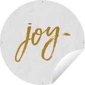 Cercle de jardin Noël - Or - Joy - Proverbes - Citations - 60x60 cm - Affiche de jardin ronde - Extérieur