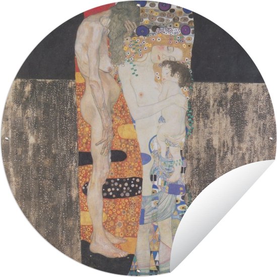 Tuincirkel De drie levensfasen van de vrouw - schilderij van Gustav Klimt - Tuinposter
