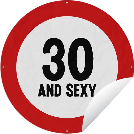 Garden Circle Anniversaire - 30 Ans - Fête - 150x150 cm - Affiche de Jardin Ronde - Extérieur
