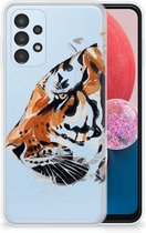 Silicone Case Geschikt voor Samsung Galaxy A13 4G Telefoonhoesje Tiger