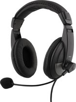 Deltaco HL-50 Stereo Headset - Microfoon - Over-Ear - 1x 3,5 mm 4-pin - Zwart