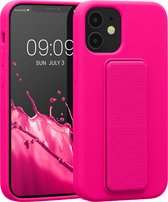 kwmobile back cover voor smartphone - geschikt voor Apple iPhone 12 mini - 1x beschermhoesje van kunststof - In neon roze
