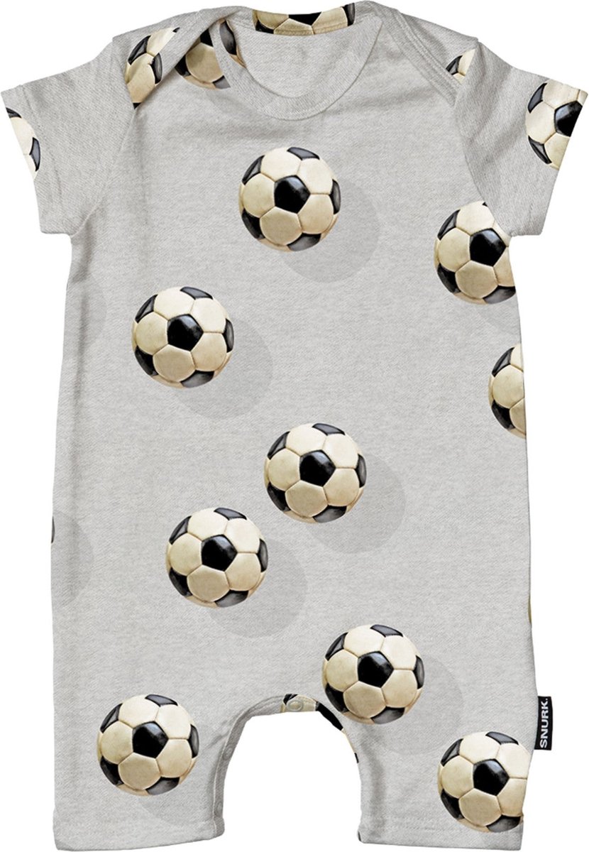 SNURK Fussball Grey Playsuit Babies 86
