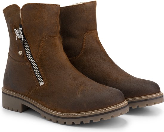 Travelin Vartae Dames enkellaarsjes winter boots Wax Suede