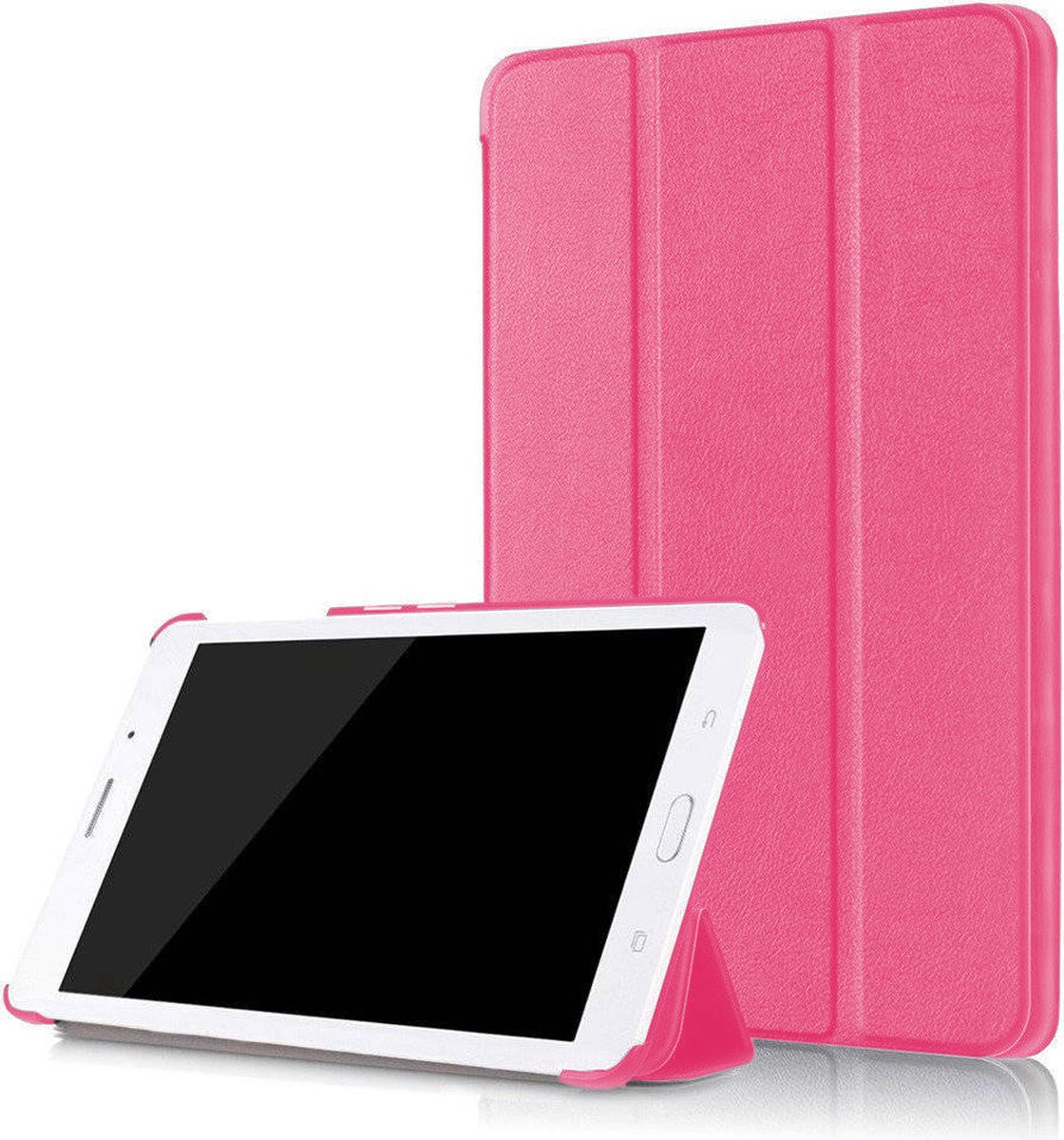 Samsung Tab A 10.1 Inch Hoes Roze Hoesje - Tri Fold Tablet Case - Smart Cover- Magnetische Sluiting - Samsung Galaxy Tab A