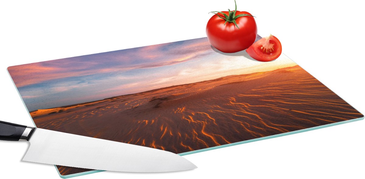 Glazen Snijplank - 39x28 - Zand - Landschap - Lucht - Woestijn - Snijplanken Glas