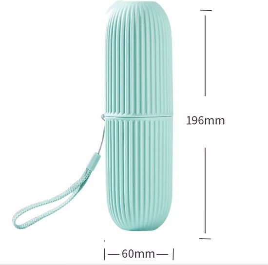 Porte-brosse à dents côtelé vert clair avec dragonne.