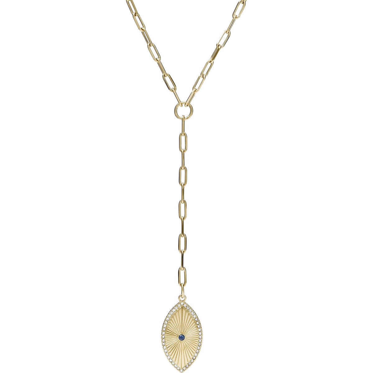 Fossil Dames Ketting edelstaal glas steen One Size 88072367
