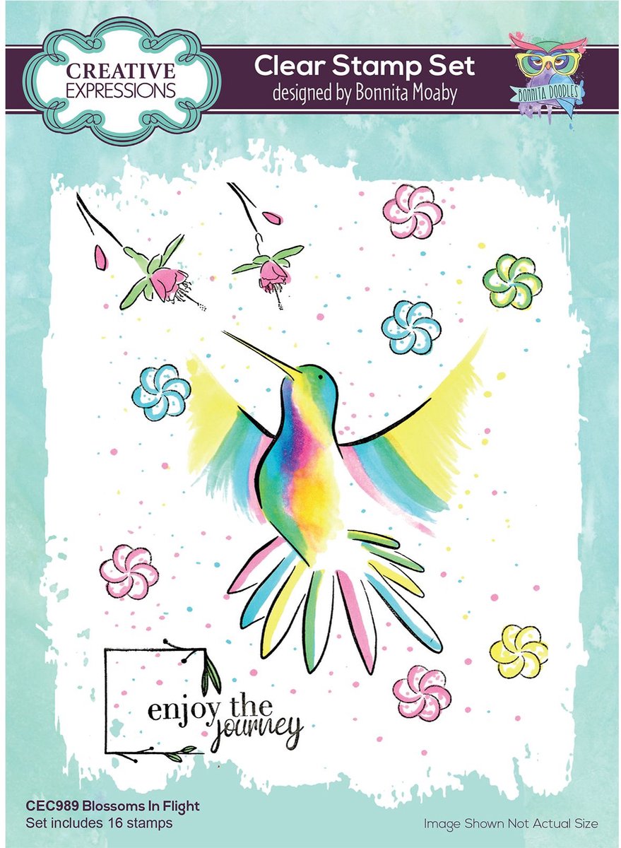 Creative Expressions Clear stempel set A5 Blossoms in flig