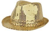 Chapeau de déguisement carnaval doré à sequins - Chapeaux Glitter bling bling