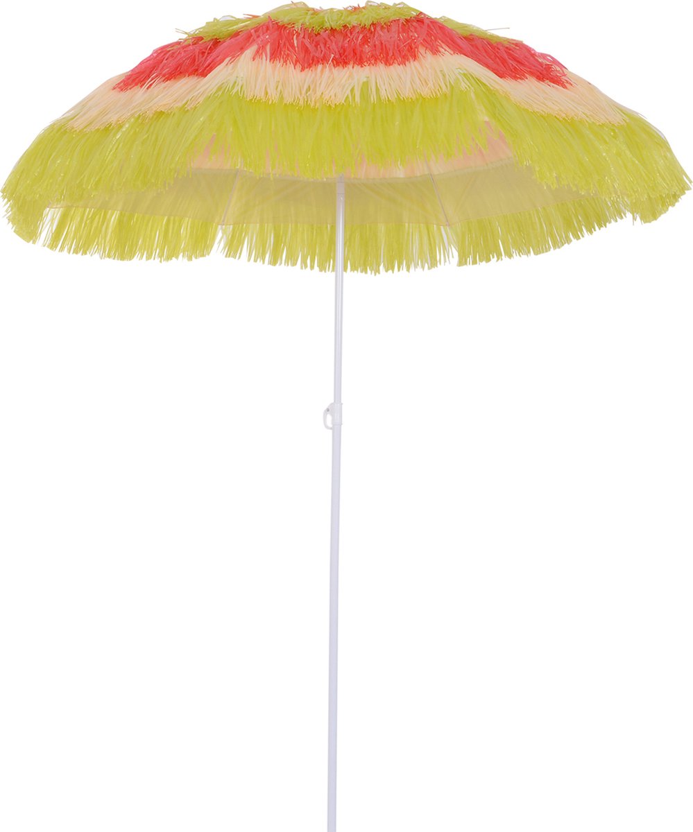 Outsunny® Strand Parasol Hawaï Parasol Zonnescherm Ø 160 cm Bont