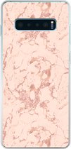 Geschikt voor Samsung Galaxy S10 Lite hoesje - Marmer print - Rose goud - Patronen - Chic - Siliconen Telefoonhoesje