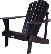 MaximaVida chaise de jardin adirondack en plastique Montréal noir - version luxe