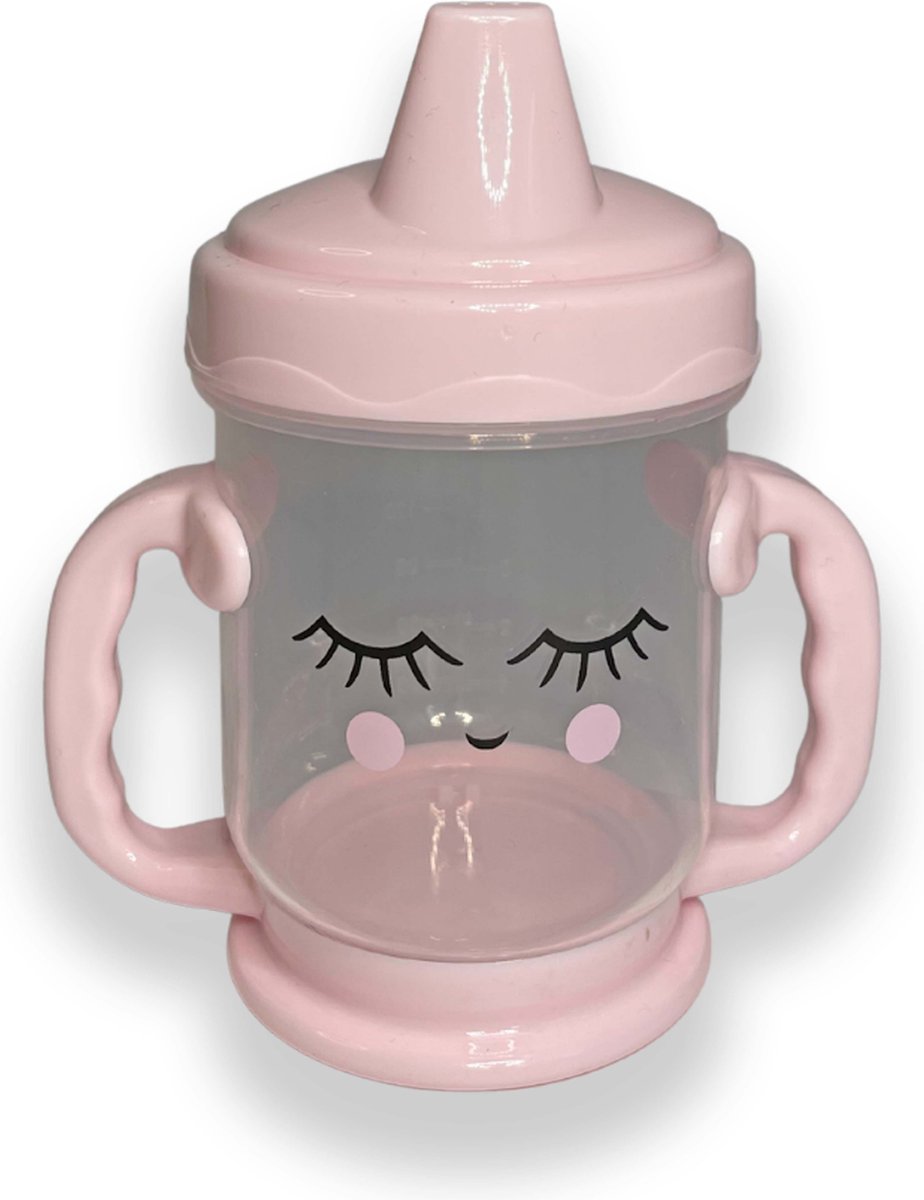 Major Products Drinkbeker roze peuter - Anti lek beker - Drinkbeker baby - Baby Sippy Cup - Kinder tuitbeker - Tom & Zoe