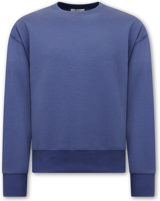Basic Oversize Fit Sweatshirt- Blauw