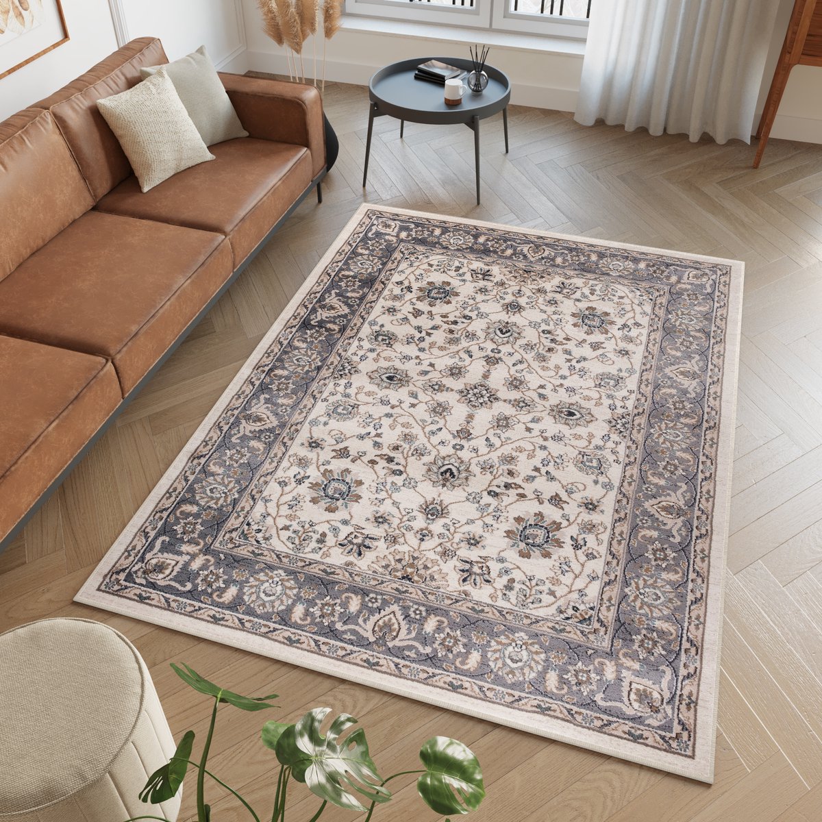 Tapiso Colorado Vloerkleed Beige Woonkamer Oriental Tapijt Maat- 160x220 Creme2