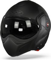 ROOF - RO9 BOXXER TWIN MATT BLACK - ECE goedkeuring - Maat S - Systeemhelmen - Scooter helm - Motorhelm - Zwart - ECE 22.05 goedgekeurd