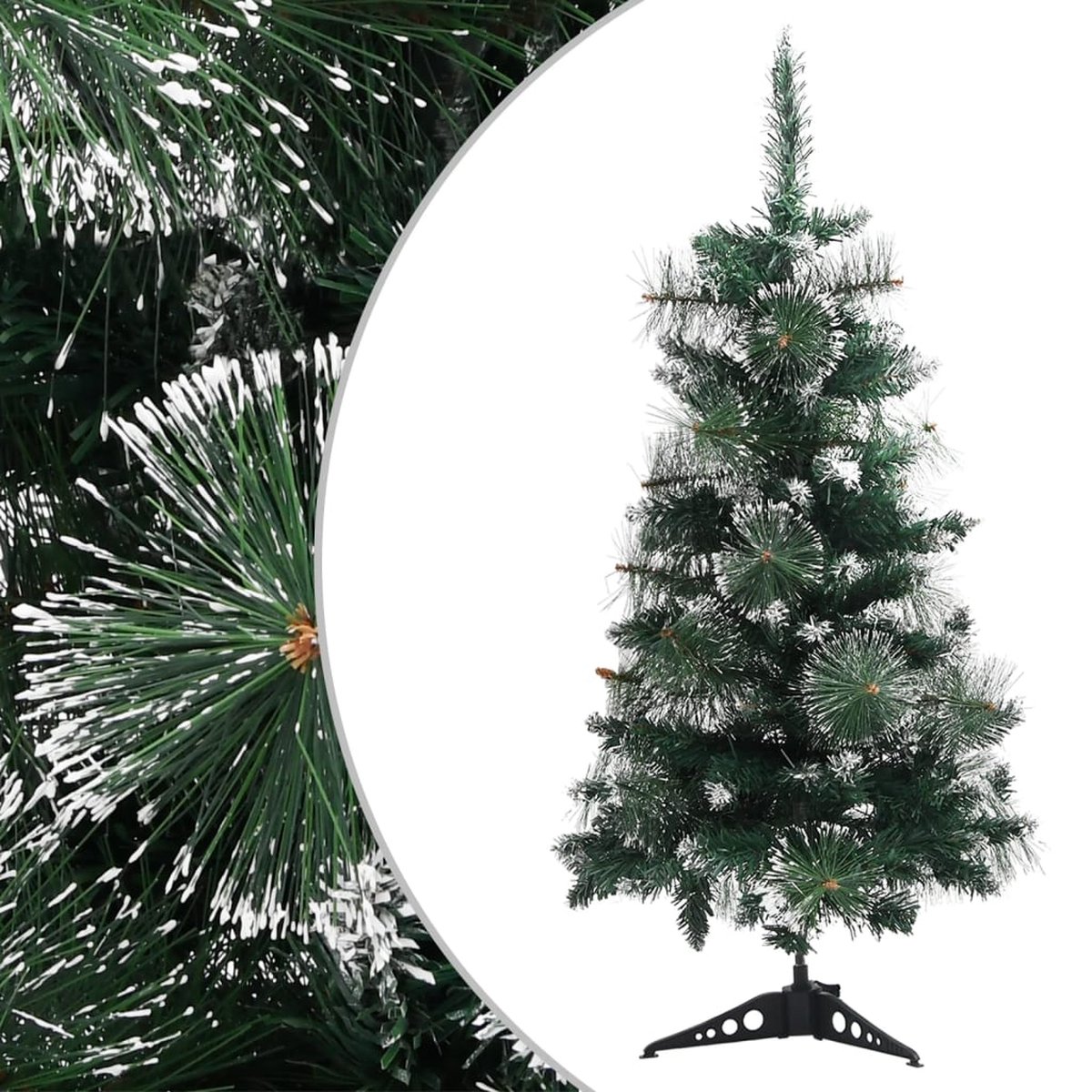 VidaLife Kunstkerstboom met standaard 90 cm PVC groen en wit