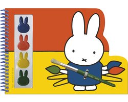 Nijntje Verf- en knutselboek - Met kwast en 4 kleuren verf - Peuter en kleuter speelgoed - Knutselen - Voor meisjes en jongens - Vanaf 3 jaar -…