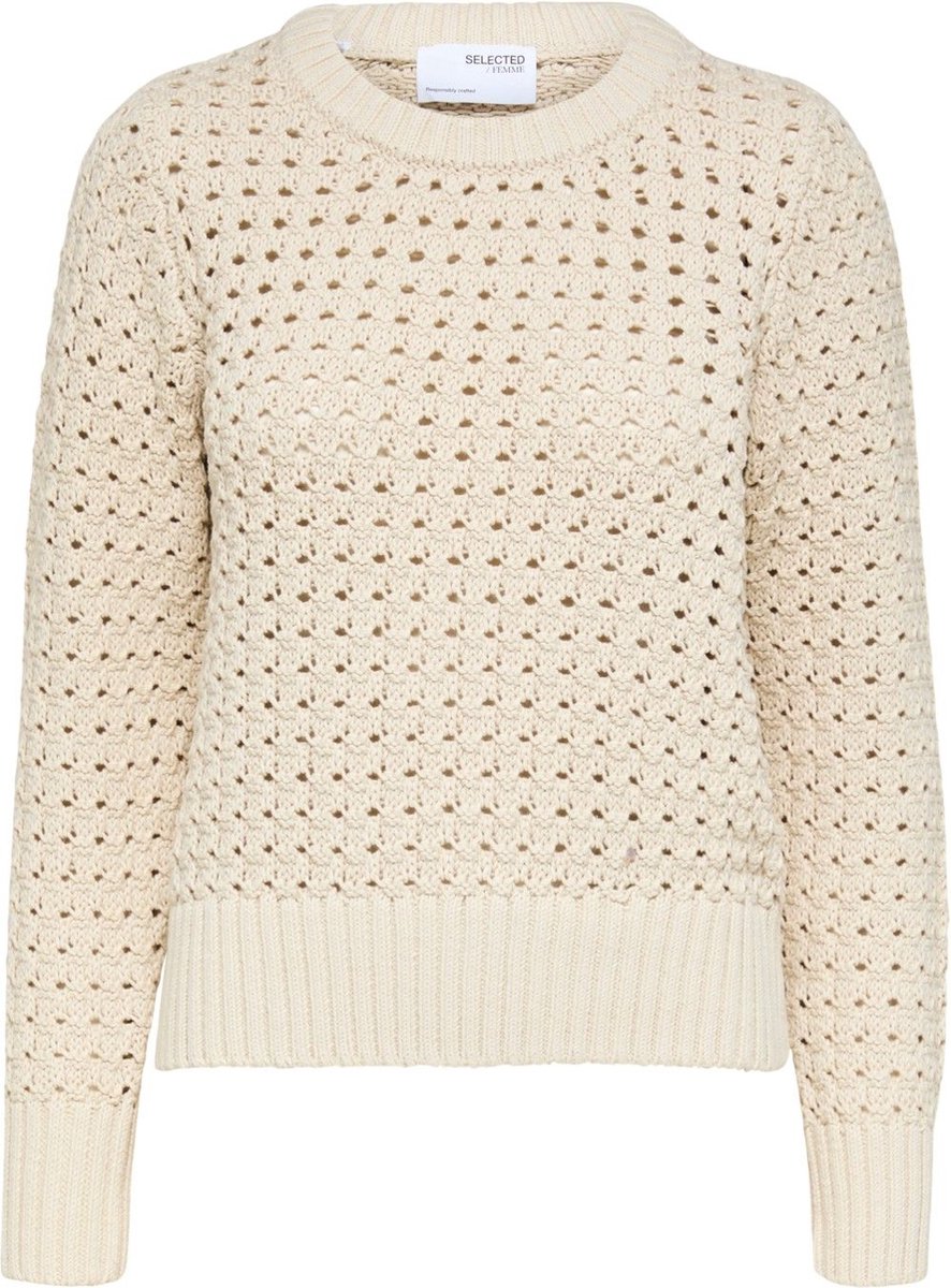 Selected Femme Cruise LS Knit O-Neck Birch