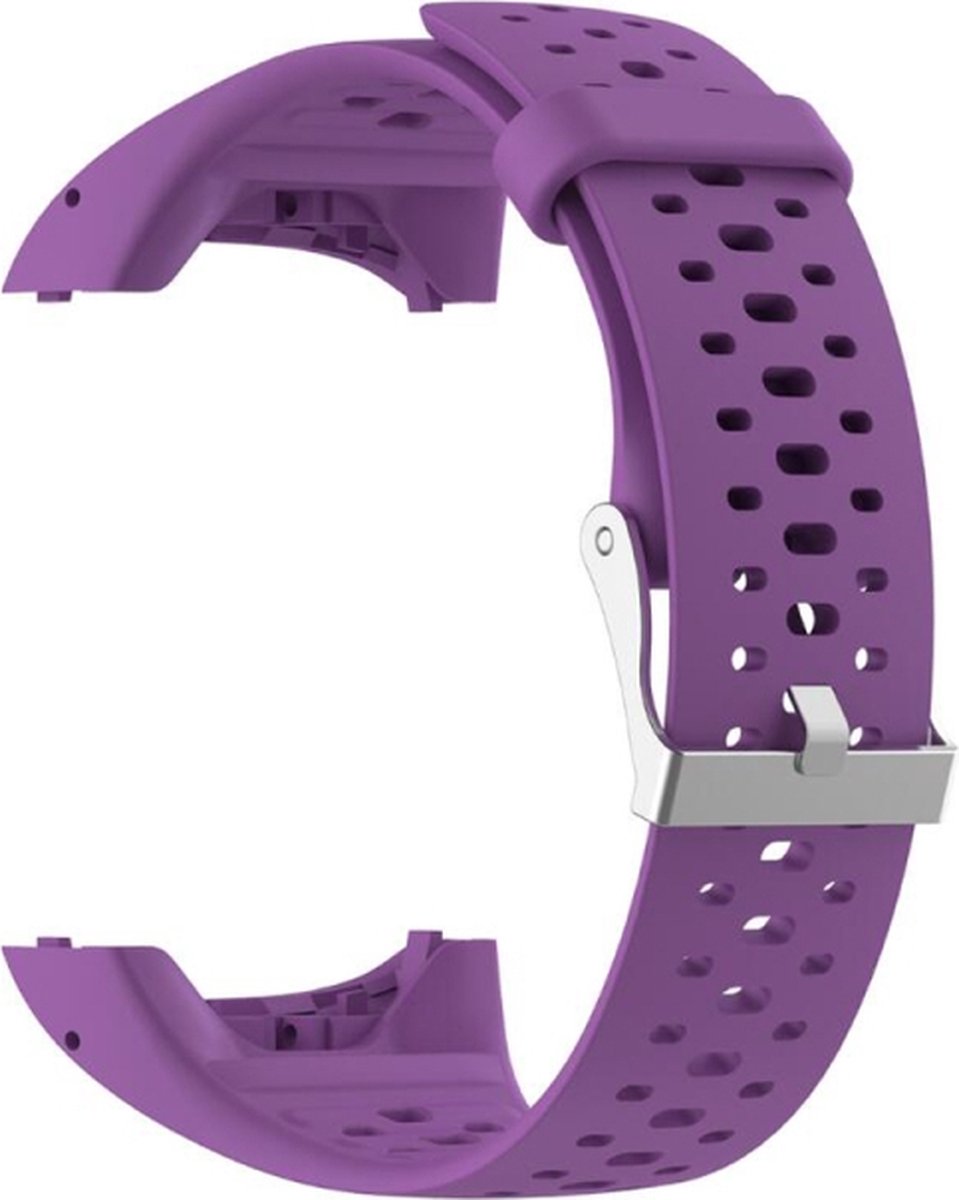 Siliconen bandje - geschikt voor Polar M400 / Polar M430 - paars