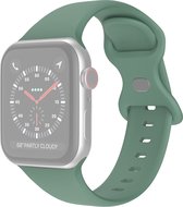 Siliconen bandje - geschikt voor Apple Watch series 1/2/3/4/5/6/7/8/9/SE/SE 2/Ultra/Ultra 2 met case size 42 mm / 44 mm / 45 mm / 49 mm - maat S/M - groen