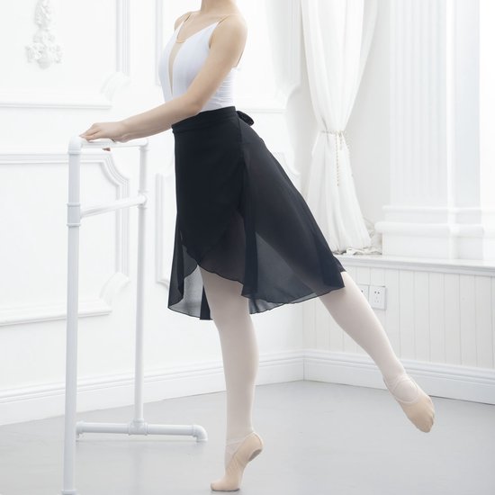 Dancer Dancewear Balletrok zwart dames | Aria | Wikkelrok | Lange voor dans |... | bol.com