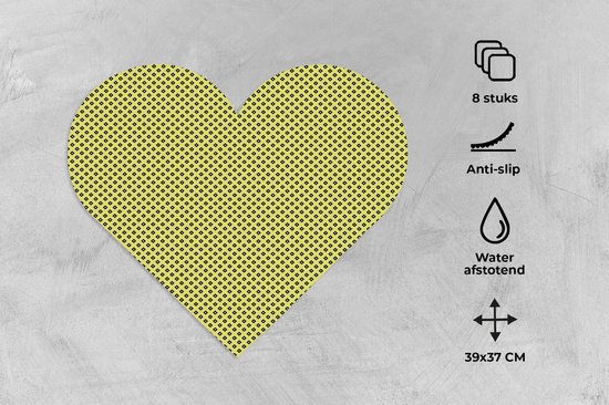 Sets de table - Napperons - Napperons coeur - Frida Kahlo - Art - Motifs - 8 pièces