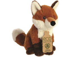 Aurora Pluche knuffeldier rode vos - 23 cm - Vossen Knuffels - cadeau voor kinderen - Bosdieren